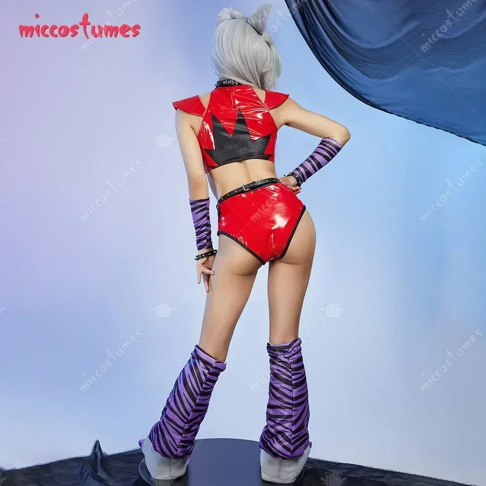 miccostumes Security Wolf Cosplay Costume Set - PU Leather & Spandex, Full Accessory Set, Sizes S-XL