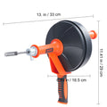 SucceBuy 25ft Drain Auger - Manual Plumbing Snake with Drill Attachment