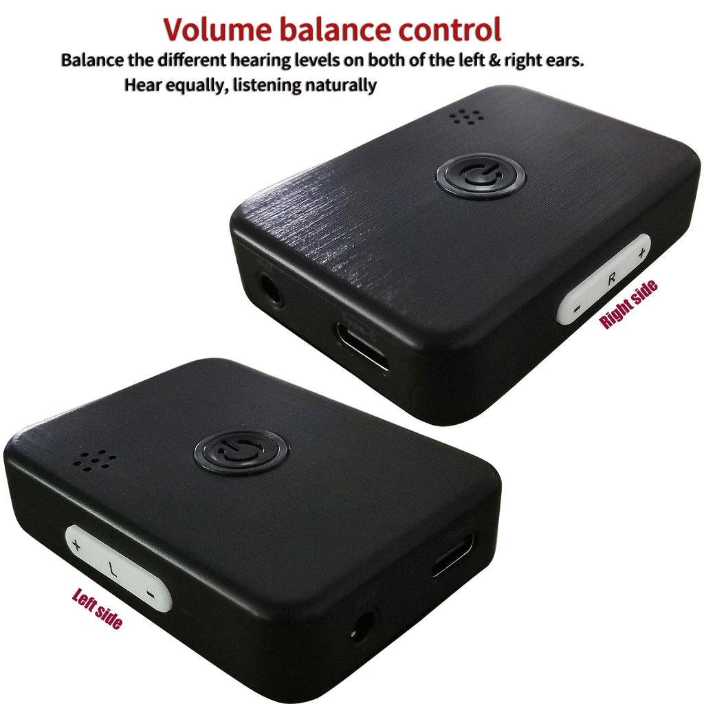 Bone Conduction Hearing Aid Headphones Wireless TV Listening Headsets with Hearing Amplifier to Watch TV and Conversation