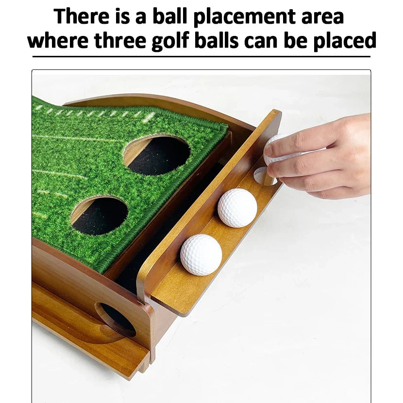 120in Putting Training Foldable Golf Putting Mat With Auto Ball Return Indoor Outdoor Professional Practice Aid For Home Office