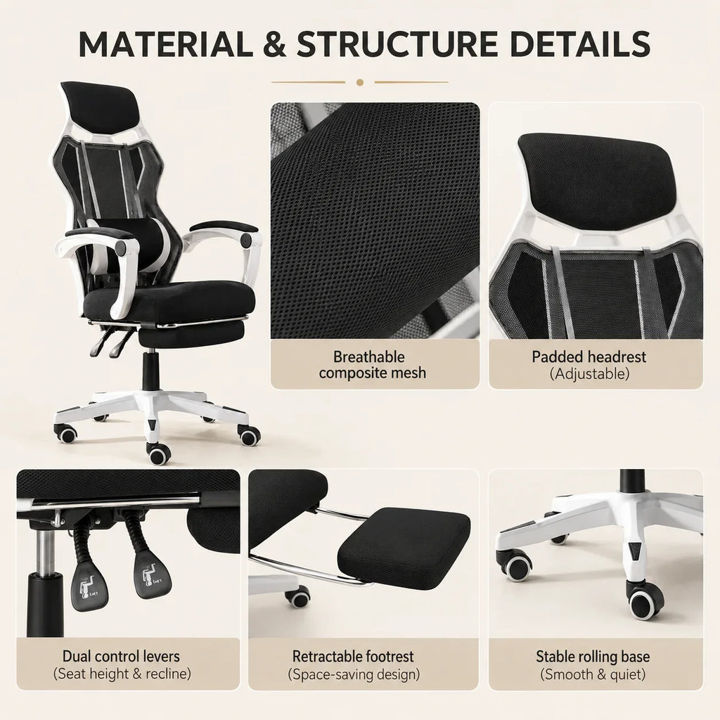 AOLIVIYA Gaming Chair Gamer Computer Chair Office Desk Chair Reclining Ergonomic Swivel Backrest Game Boss Seat