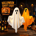 Halloween LED Ghost Lights - Warm White Battery Decorations