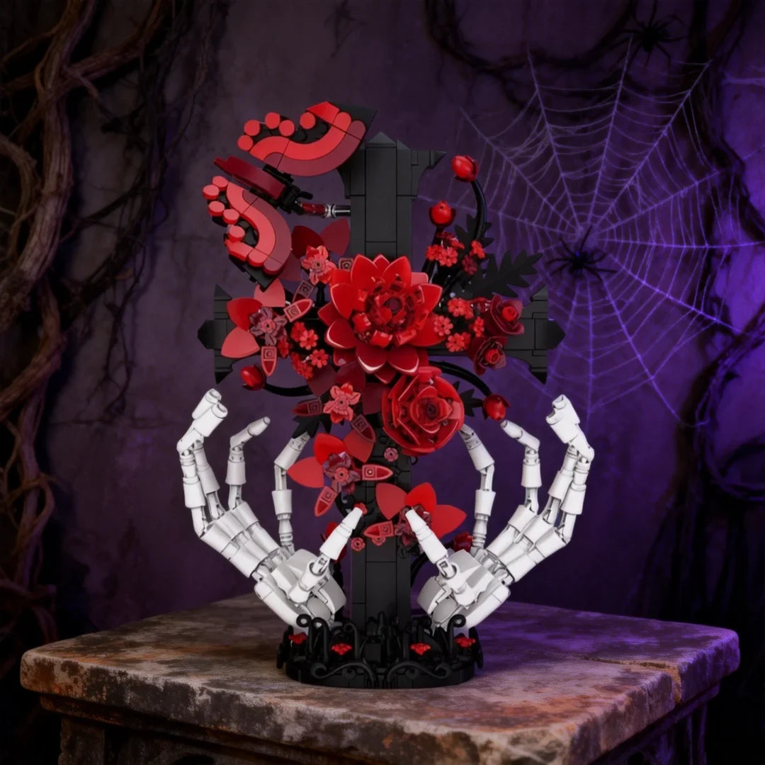 DIY Gothic Building Block Model Set with Multiple Designs and Optional Box