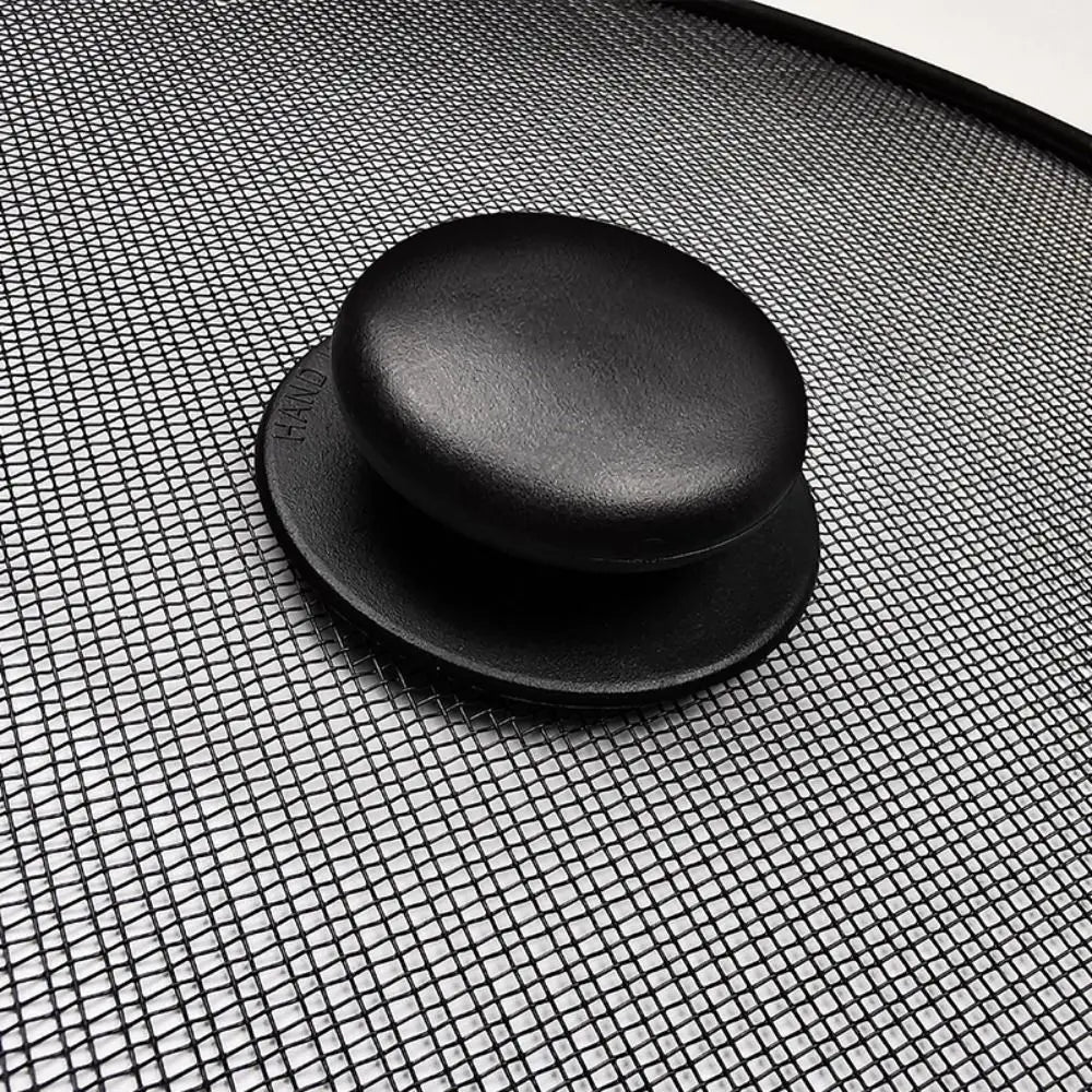 Black Splatter Screen Anti Grease Frying Pan Oil Splash Guard Fine Mesh Splash Guard Cover Lid Gadget Kitchen Tool with Handle