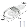 4~1Set D Rings Tie Down Anchors Ring Pull Hook Stainless Steel Lashing Ring Load Fit for Car Boat Cargo Trailer Vehicles RV Van