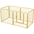 6 Panels Heavy Duty Dog Puppy Playpen Foldable Exercise Puppy Kennel Cage Heavy Duty Dog Cage for Dog Cat Rabbit Pet Exercise