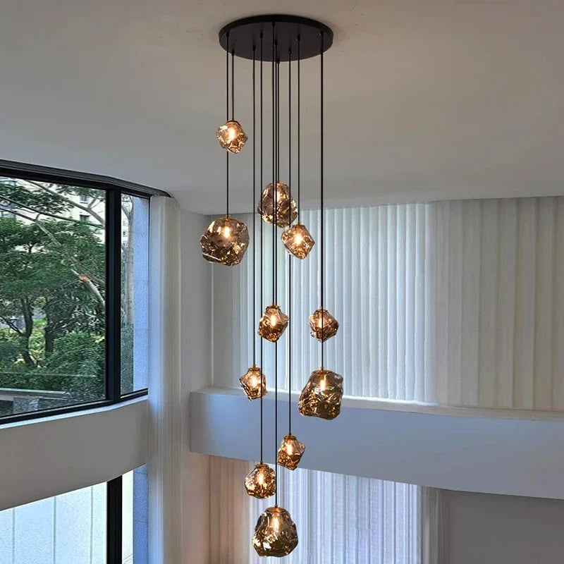 Modern home decor led lights pendant light lamps forstaircase Chandeliers for living room hanging light indoor lighting