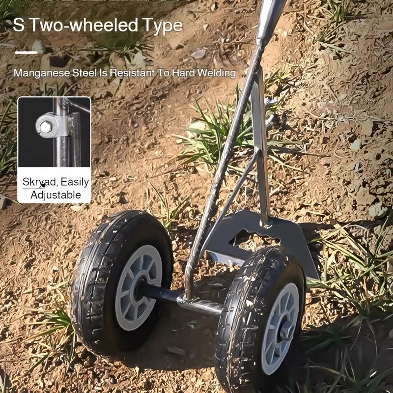 Household Hand-Pushed Hoe, Hoe, Hoe, Wheeled Hoe, Weeder, Garden Hoe, Micro Tillage Machine, Turning Soil, Trenching Plow, Push