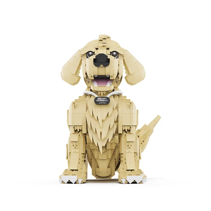 1754-Piece Golden Retriever Building Block Model