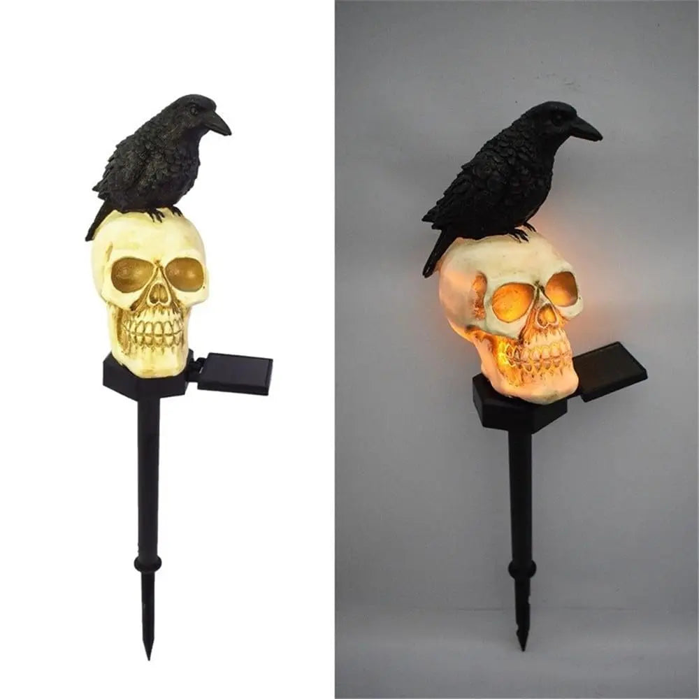 Solar LED Skeleton Ghost Hanging Light, Look Ahead or Look Left