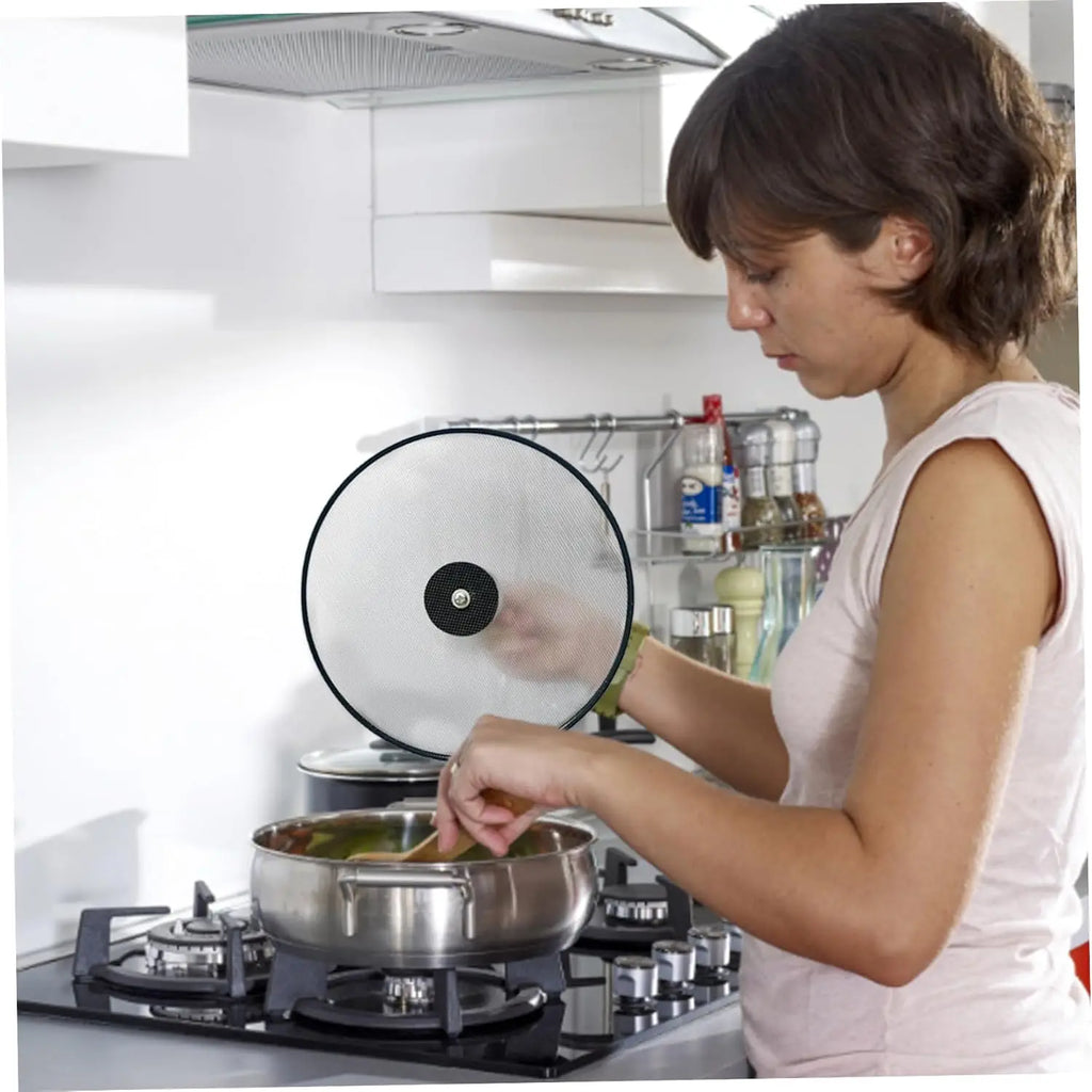3Pcs 7.4+8.3+9.8in Splatter Guard Screens Mesh Grease Splatter Lid, Oil Proof Pan Cover Kitchen Cooking Accessories