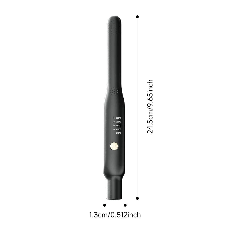 2-in-1 Mini Hair Straightener & Curler - Ceramic Fast Heating 140-220°C - Portable Flat Iron for Short Hair Travel Styling