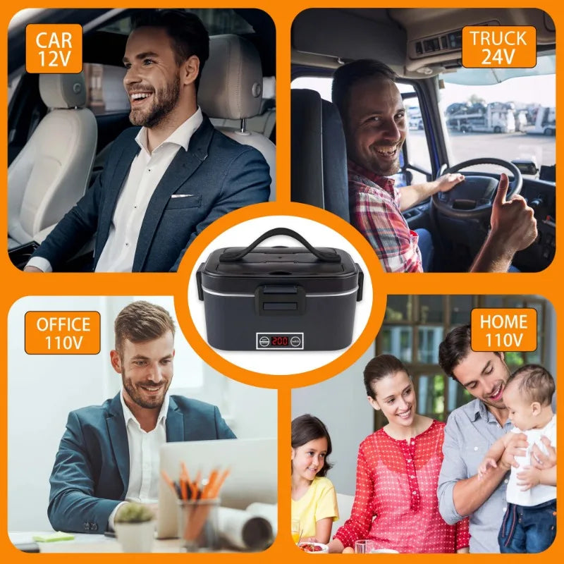 100W 1.8L Electric Lunch Box with Digital Temperature Control