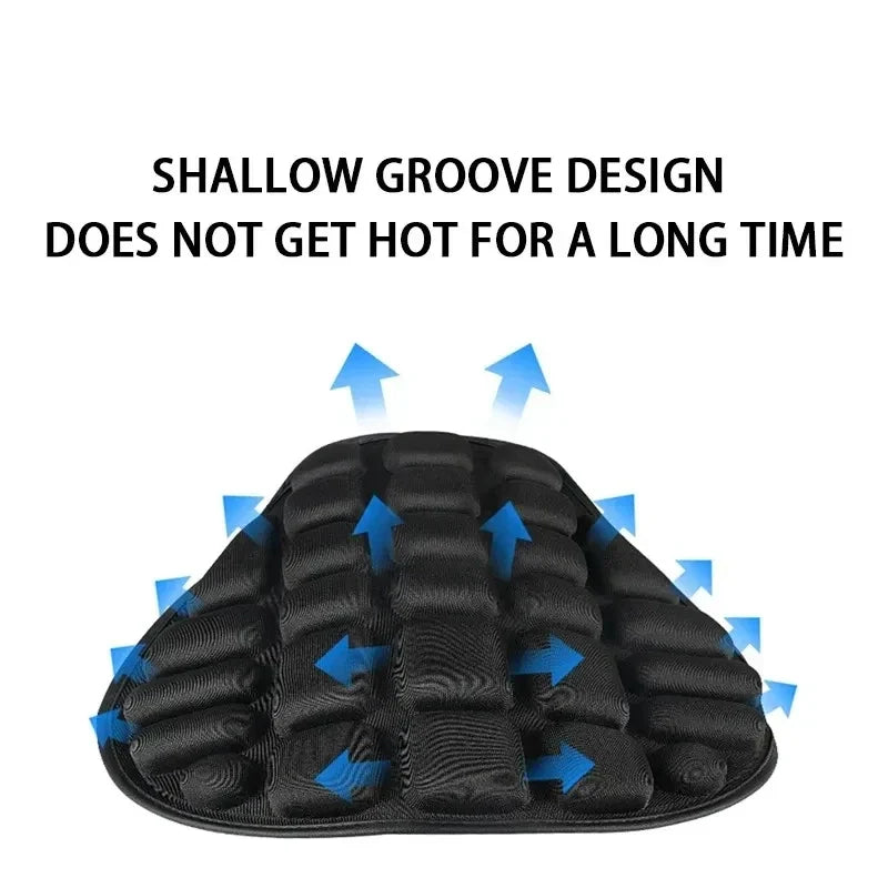 Motorcycle 3D Seat Cushion Black Foam Soft Comfortable Breathable EVA Seat Covers Mats Motorcycles Electric Bike Accessories