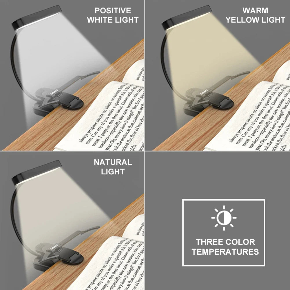 USB Rechargeable Clip-On Music Stand Light, 3 Colors