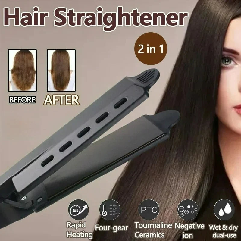 4 Temperature Settings Wide Plate Ionic Flat Iron Hair Straightener Professional Styling Tools Hair Straightener