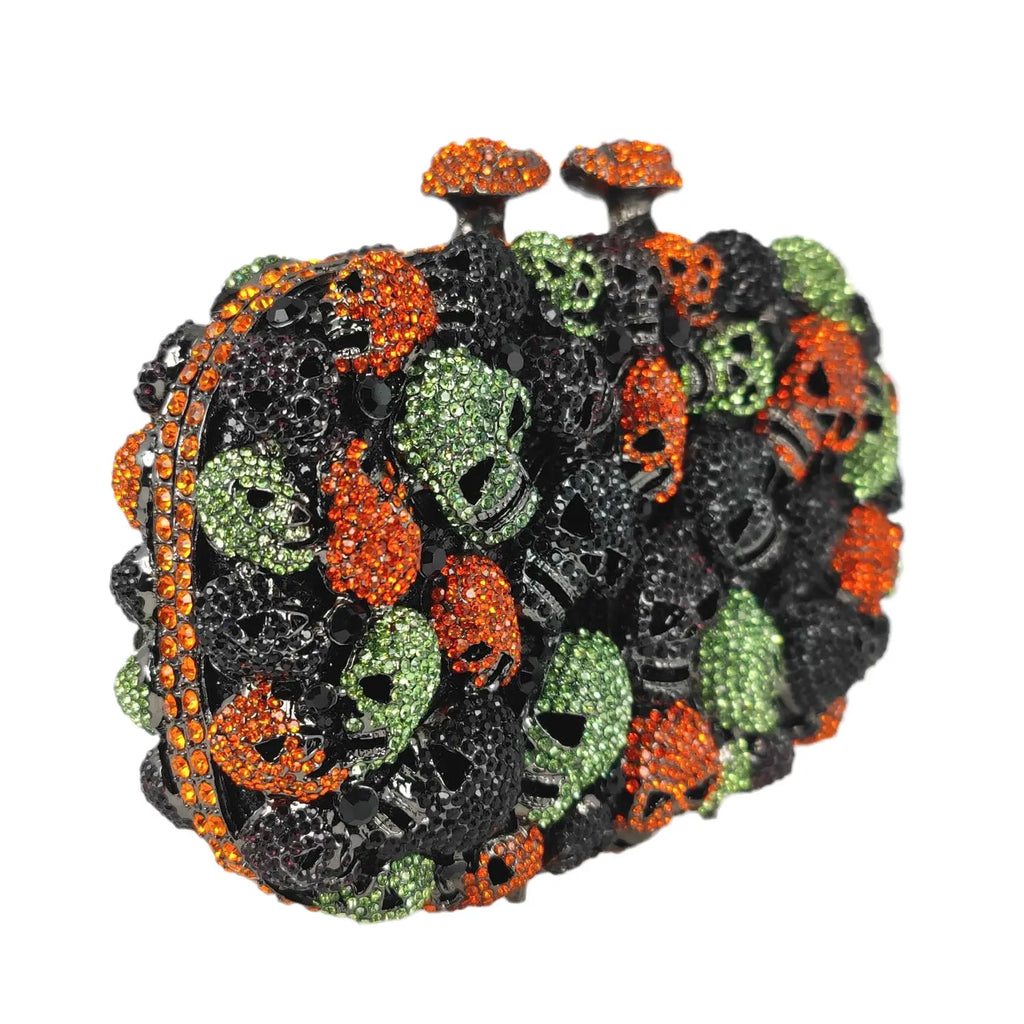 Women’s Skull Clutch Evening Bag, 16 x 5 x 10cm