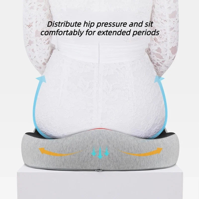 2026 New Ergonomic Memory Foam Tailbone Cushion Breathable Car Seat Pad Suitable for Office Chairs and Non-slip Soft Support