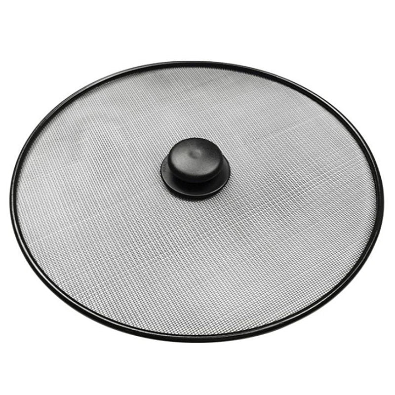 Anti Splash Cover Kitchen Tool Black Splash Screen Anti Oil Pan Oil Splash Cover Fine Hole Button Handle Explosion-proof Cover