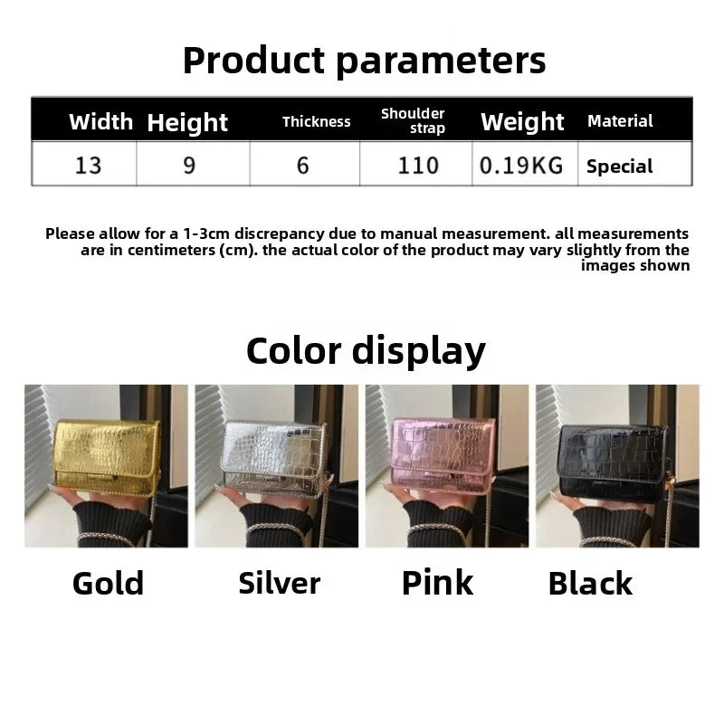 Women's Rhombus Chain Small Square Bag 2026 High-End Fashion Shoulder Messenger Mini Bag Versatile Elegant Trendy