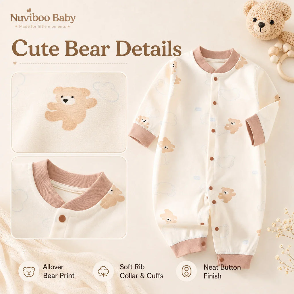 Autumn Baby Clothes Newbron Spring 100 Cotton Underwear Newborn Onesie Romper Long Sleeve Loungewear Outfit Bodysuit & One Piece