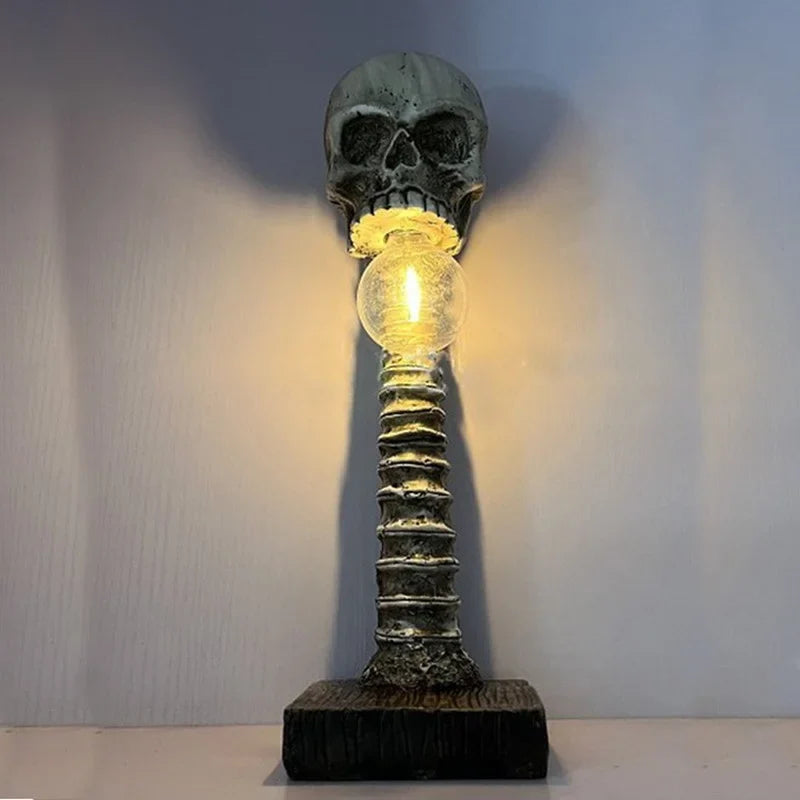 Halloween Skeleton Table Lamp, 25 x 8 x 8cm, Deep Sapphire