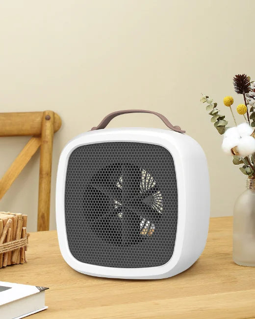 HTMCK Portable 500W PTC Ceramic Mini Heater Quiet Fast Heating Warm Air Warmer Fan for Home Indoor Office Winter