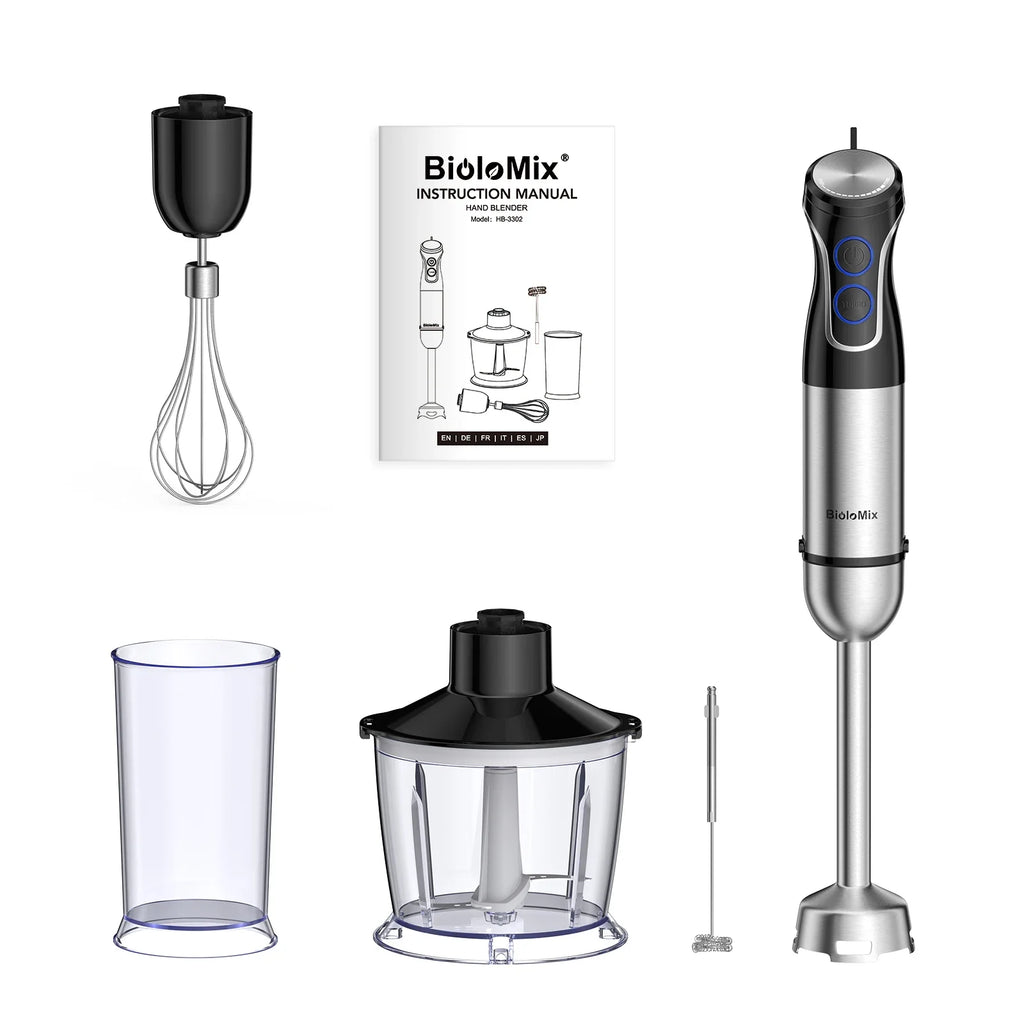 BioloMix HB-3315 5-in-1 Immersion Blender, 1500W