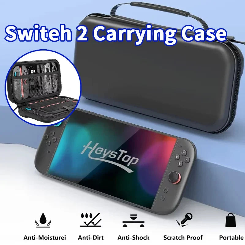Comptible for Switch 2 Portable Lightweight and Large Capacity Waterproof Carrying Case Protected for Console Accessory