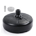 26lbs Fillable Water Sand Umbrella Base Stand, 38CM Round Patio Parasol Base Weight Holder Fit 36mm Outdoor Garden Beach Balcony Market Umbrella Pole, Heavy Duty Anti-Wind Umbrella Stand Base