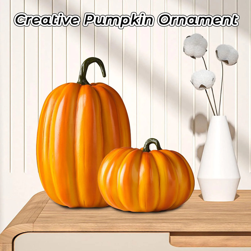 Halloween Decoration Autumn Harvest Artificial Pumpkins Large Fake Simulation Pumpkin Realistic Fall Autumn Decorations