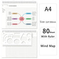 A4/B5 Mind Map Cornell Grid Notebook Student Coil Book Daily Weekly Monthly Planner School Office Supplies Ruled Stationery