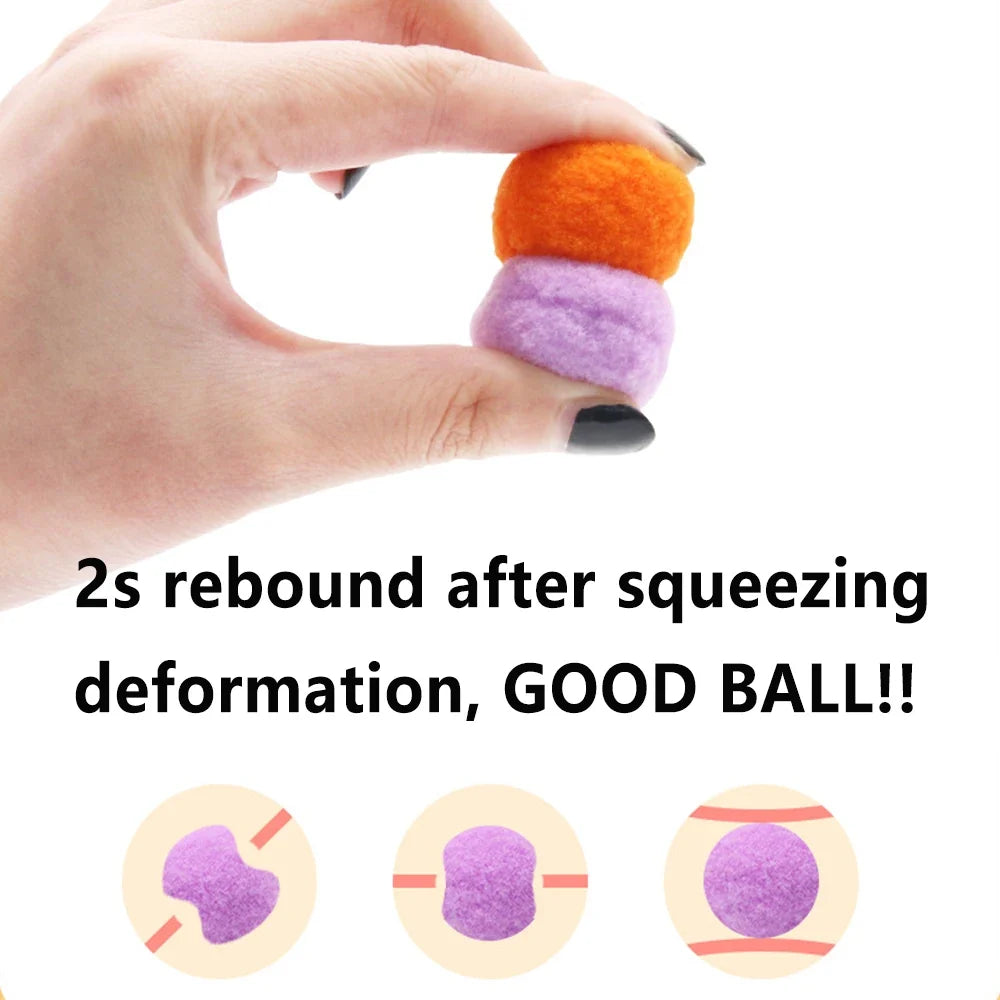 10-100pcs Cat Plush Ball Shooting Gun Funny Cat Toys Interactive Launch Training Toy For Pet Kitten Creative Mini Shooting Games