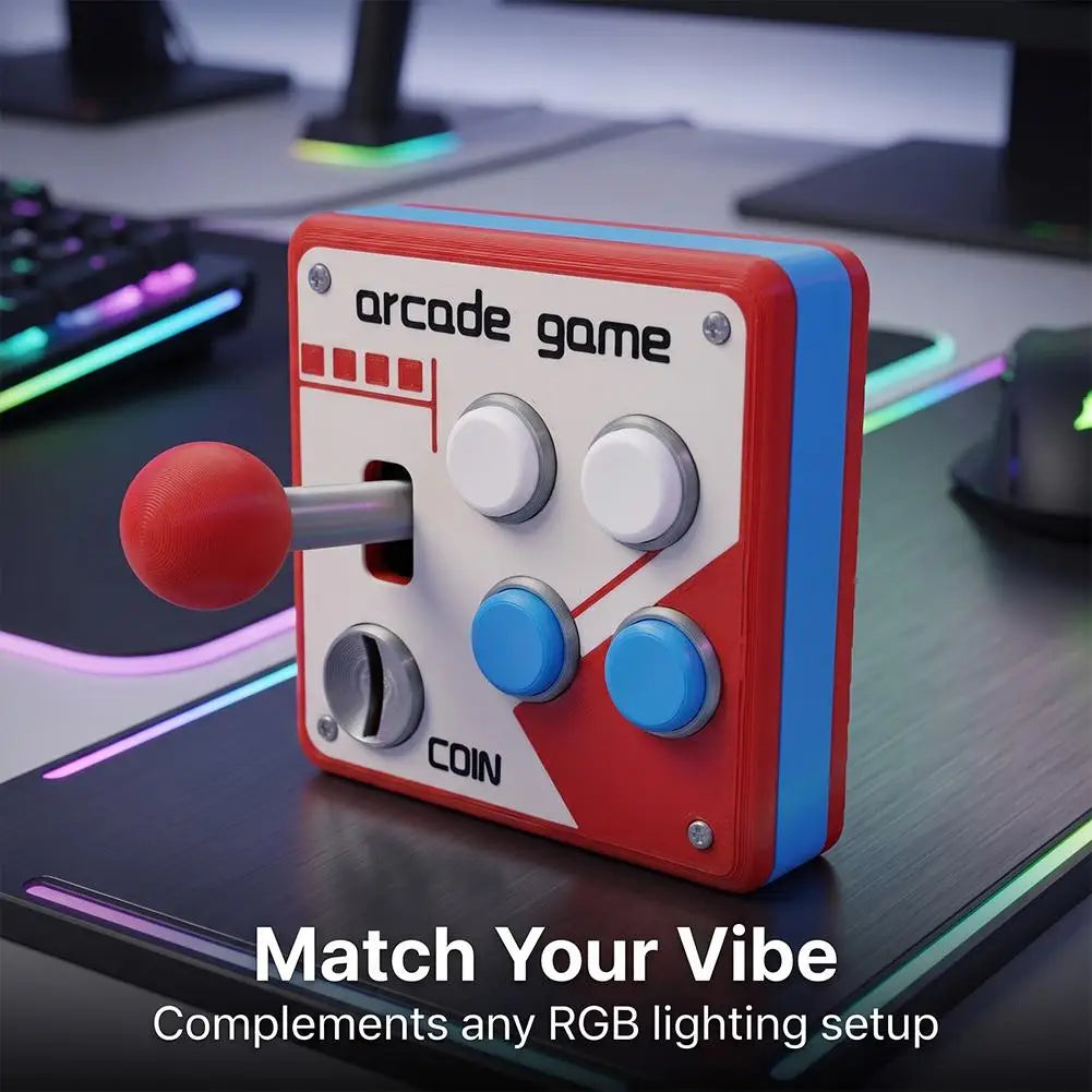 Retro Game Console Joystick Switch Creative 3D Decoration Arcade Panel 3D Printing Panel Socket Control Decorationgift Toys