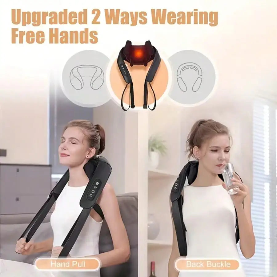 Neck Massager,Ergonomic Design, Conforms To The Natural Curve Of The Cervical Spine, Providing A More Thorough Massage And Relaxation. The Reversible Cloth Cover Makes Cleaning Easier. A Heartwarming Gift To Show Filial Piety