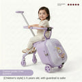 2026 New Children's Ride-On Suitcase with Sparkling Wheel 20 inch Carry-On Suitcase 2 in 1 Removable Handle Travel Luggage