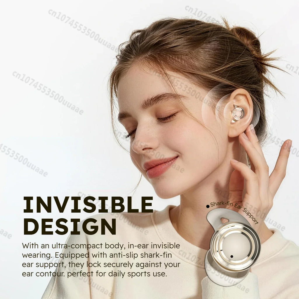 Monster A08 ANC Bluetooth 6.0 Earbuds Mini Invisible In-Ear Sports Ear Buds Active Noise Cancellation TWS Wireless Earphone