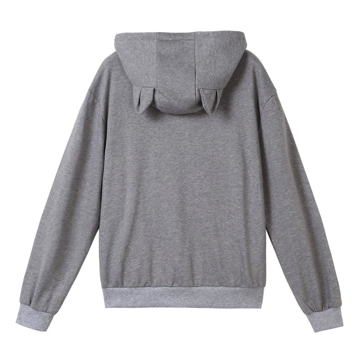 Women Hoodies Sweatshirt Sport Style Casual Funny Cat Ear Zipper Hoodie With Mesh Large Pocket Solid Color Cute Streetwear худи