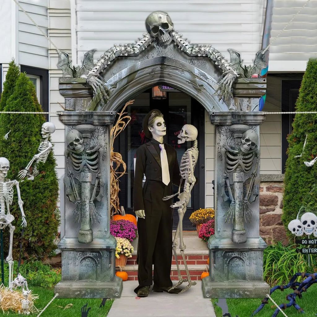Halloween Skeleton and Graveyard Party Decorations, Grey