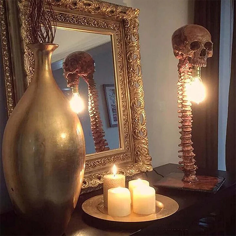 Halloween Skeleton Table Lamp, 25 x 8 x 8cm, Deep Sapphire