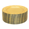 Charger Plates 100-Piece Set Round Reusable Serving Plates Gold Black Silver Green for Wedding Banquet Party Decor