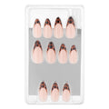 Eklips Leopard French Almond Artificial Nails 24 Count