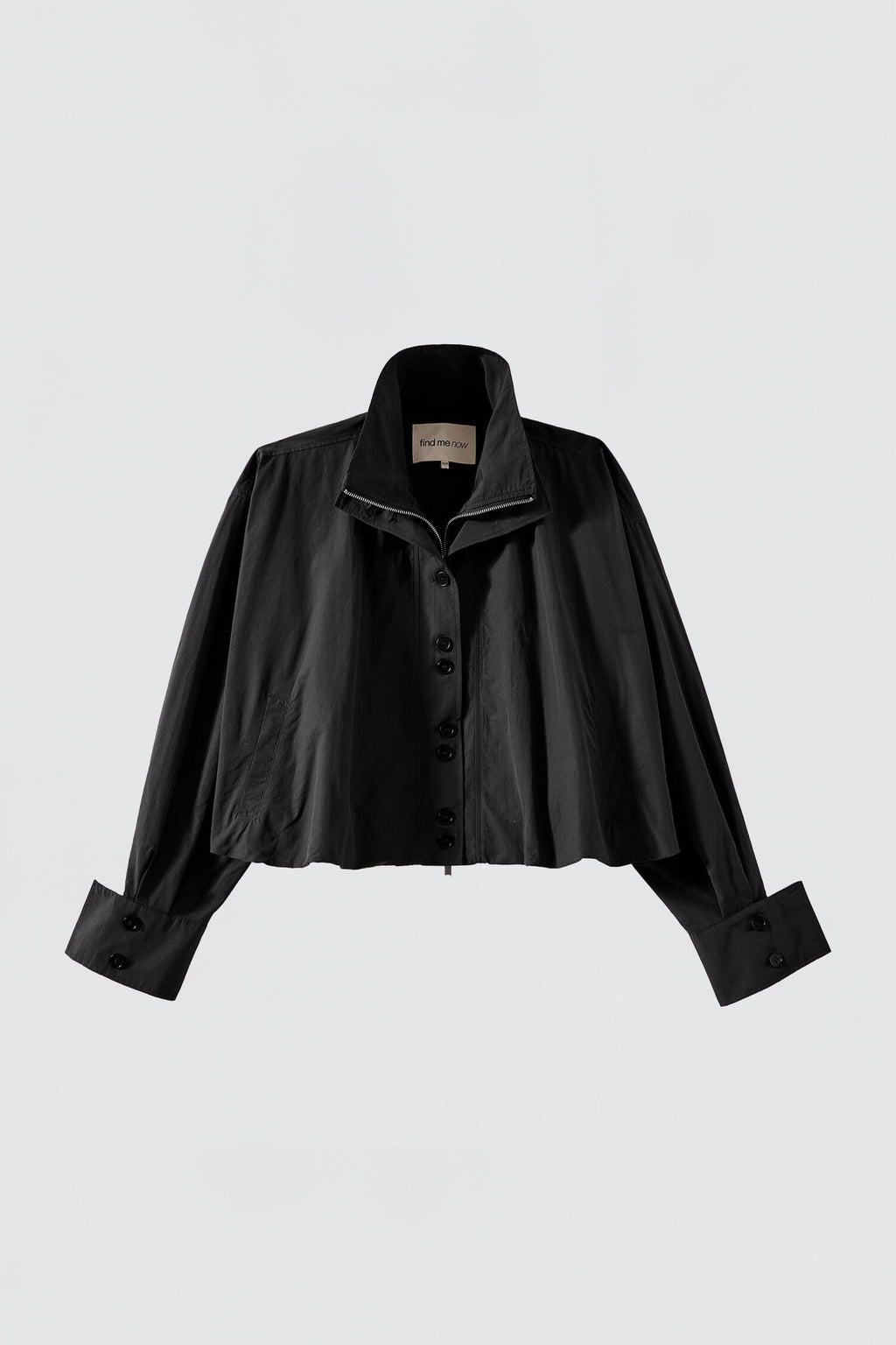 Amaryllis Cropped Jacket In Black