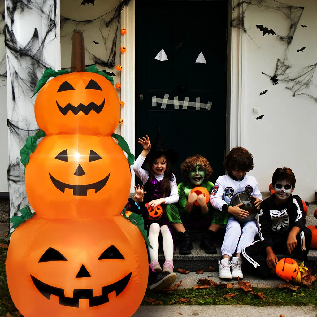 Inflatable Halloween Pumpkin Decoration - LED 4 ft Yard Display