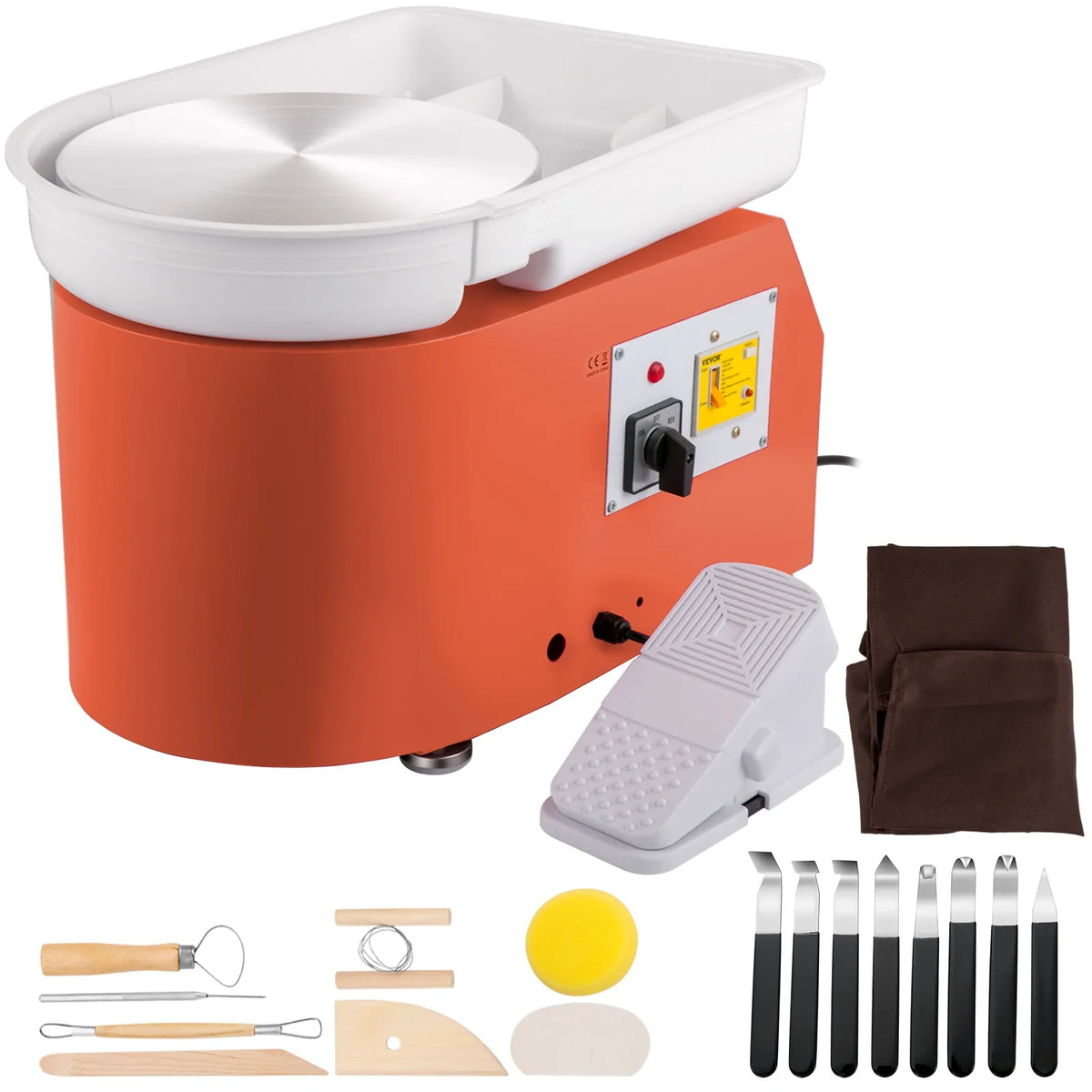 SucceBuy 350W Electric Pottery Wheel with Foot Pedal