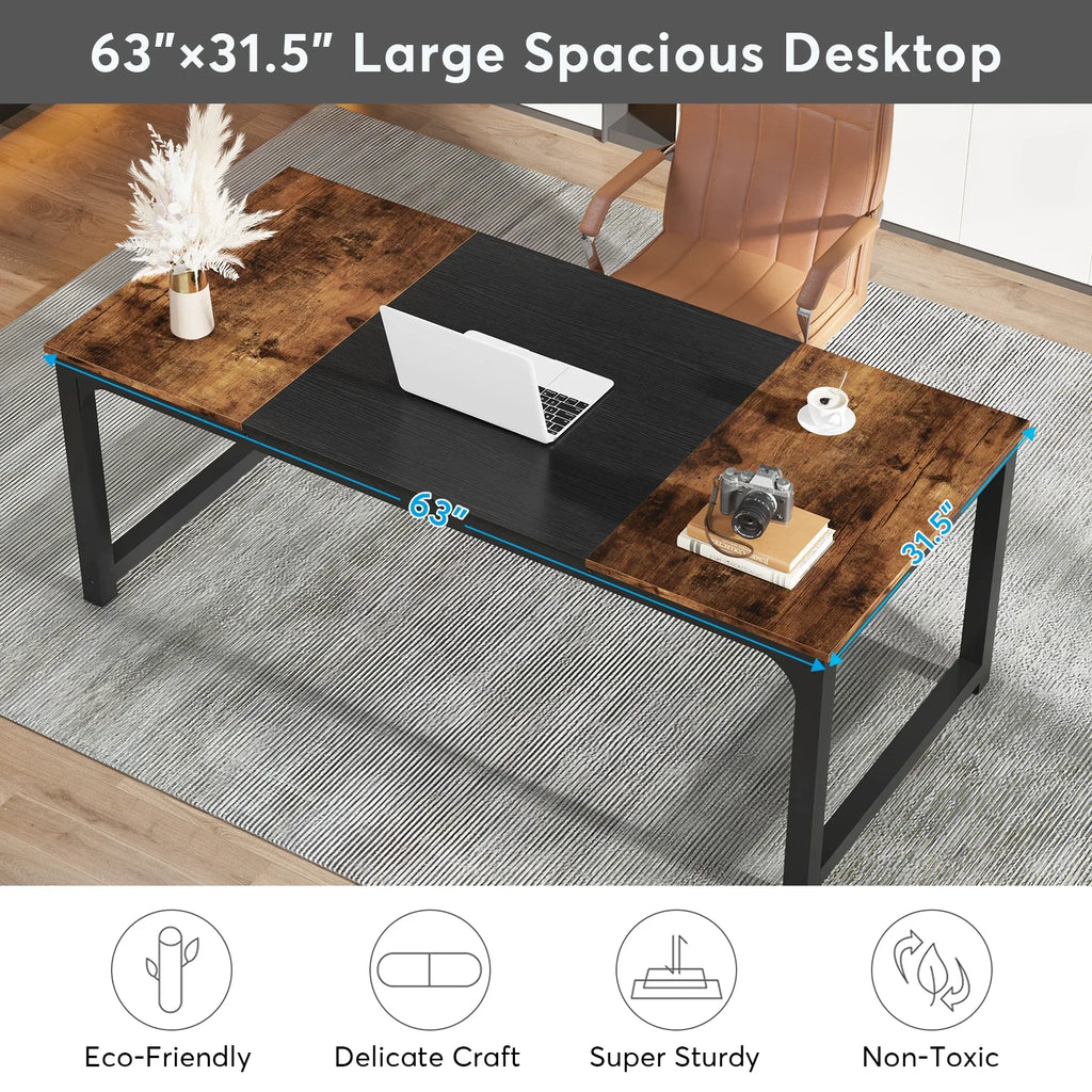 Tribesigns 63-Inch Large Home Office Desk