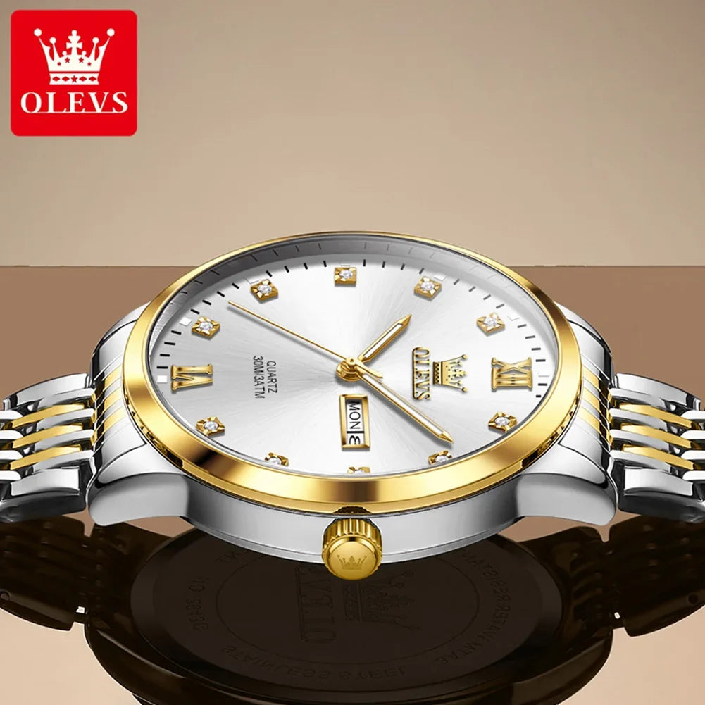 OLEVS 2943 Men’s Quartz Watch with Auto Date and Week Display