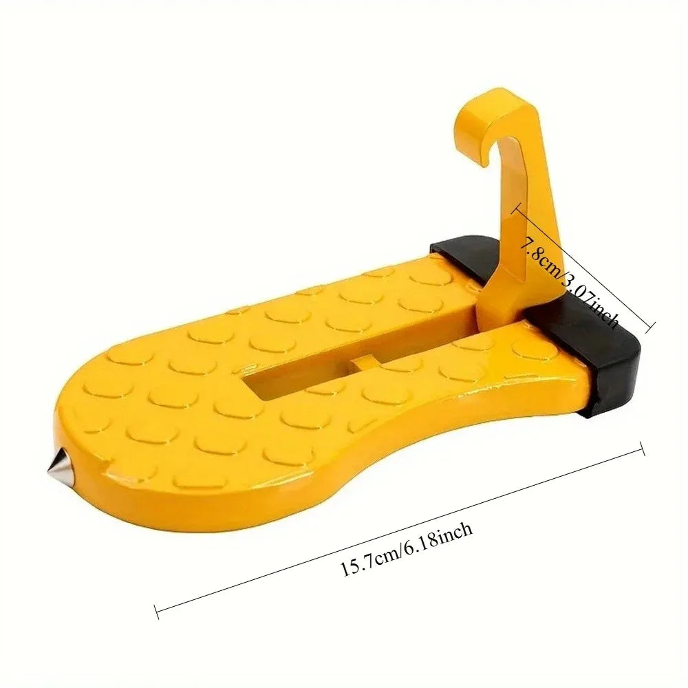 Foldable Aluminum Car Door Step with Safety Hammer