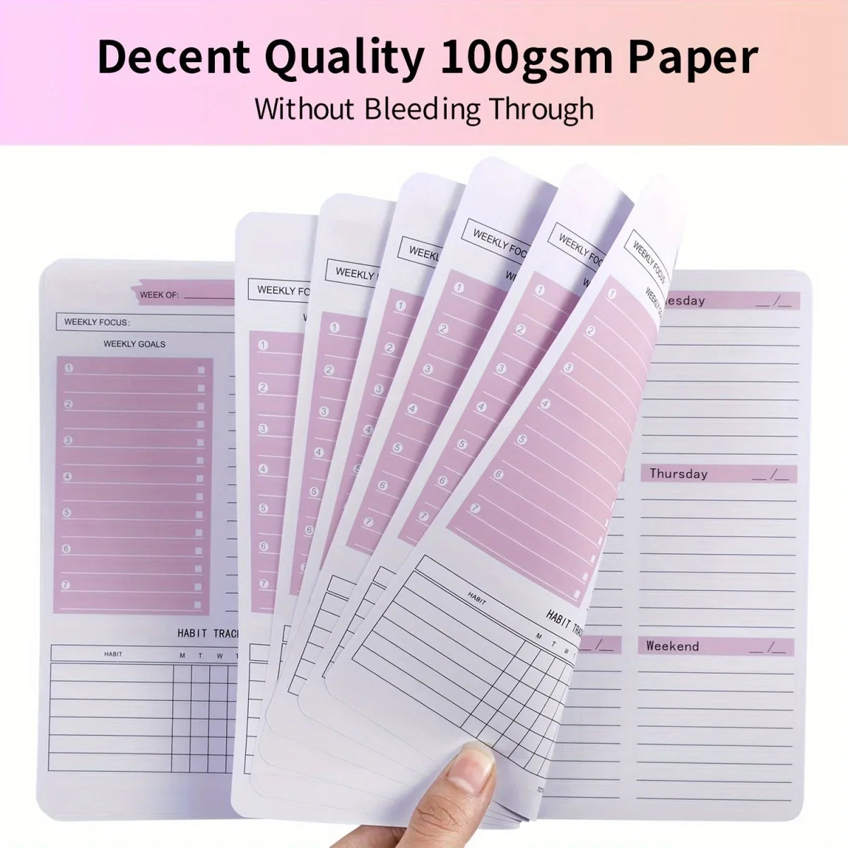 1pc Tree Pattern Spiral Bound Weekly Planner & Notebook & Schedule Organizer, Stationery For Office & School & Study, Plan Book