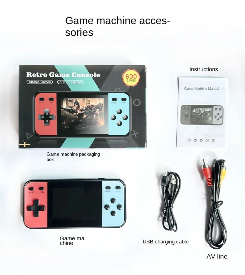600 in 1 Portable Joystick Handheld Game Console for 780A Retro Station PVP PXP SUP for 600 Games Q8 Video Handheld Game Players